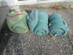 Trio of insulated sleeping bags...