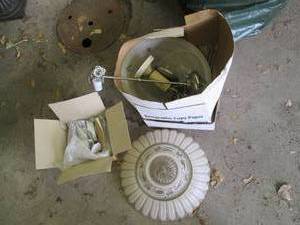 Light fixtures with decorative glas...