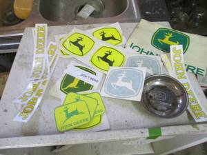 Assortment of John Deere stickers a...