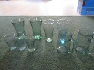 Textured Green tone Coca-Cola glass...