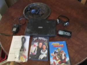 Space saving DVD player, headphones...