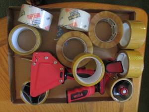 Flat of tape guns and packing tape...