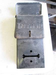 Vintage metal house-mounting mailbo...