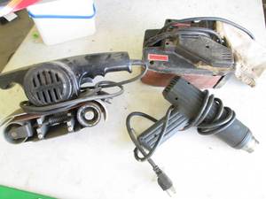 (2) belt sanders and heat gun...