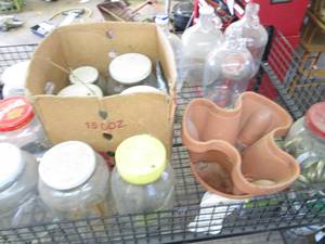 Large 1-gallon jugs and jar lot...