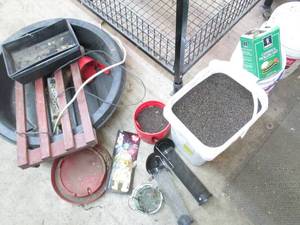 Bird seed, rolling plant platform, ...