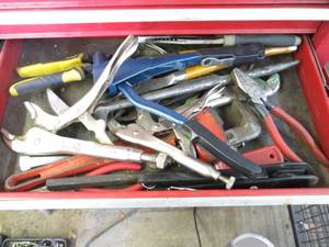 Pipe wrench, channel locks, assorte...