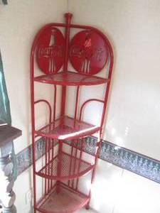 5ft red Coca-Cola 4-tier corner rac...