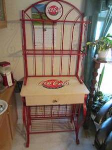 Red metal framed Coca-Cola bakers r...