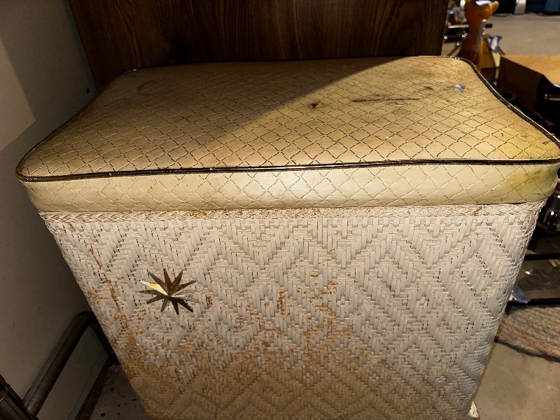 lot 451 image: Vintage Laundry Hamper. 21 Inches by 13 Inches by 19 Inches.