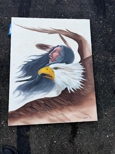 lot 915 image: Signed A. White Numbered 430 Native American Print