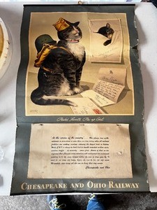 lot 1040 image: Vintage Chesapeake and Ohio Railway Calendar