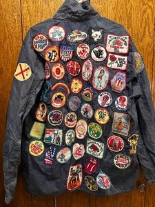lot 885 image: Vintage Jacket Loaded with 1970s Patches Estimated Value $200-1500