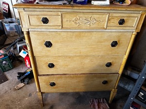 lot 931 image: Vintage Tall Dresser