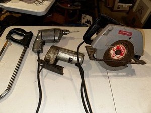 lot 1019 image: Vintage Electric Tools - Craftsman Circular Saw, Sabre Saw, and Drill