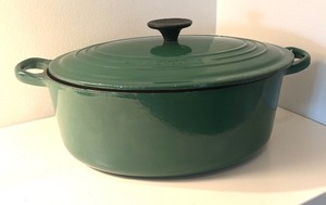 lot 9 image: Le Creuset Signature Enameled Cast Iron Round Wide Dutch Oven, 6 34-Qt