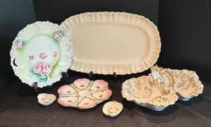 lot 60 image: Vintage Platters, Oyster Plate, Bowl and More