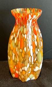 lot 93 image: Multi Colored Art Glass Vase