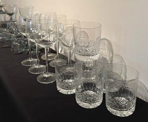 lot 183 image: Large Lot of Glassware  Wine Glasses, Lowballs, Crystal and More