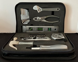 lot 117 image: Convenient Tools and Case by LEEDs Including Hammer, Wrench, Level and More