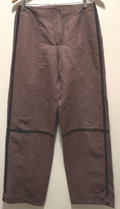 lot 100 image: Giorgio Armani Brown Wide Leg Pants with  Embellished Details