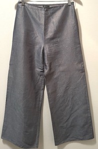 lot 111 image: Krizia Gray and Silver Italian Made Wide Leg Pants