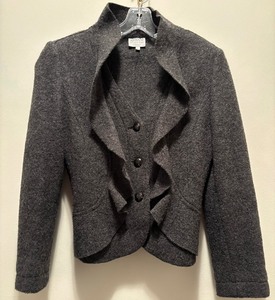 lot 67 image: Armani Smokey Gray Collezioni Button Up Stylish Sweater