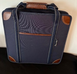 lot 45 image: Relaxing Picnic at Ascot in Navy Blue and Brown Leather with Camel Brown Blanket