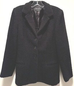 lot 64 image: GIORGIO ARMANI Black Spa Wool Coat Milano Sorgonuovovo, Italy Size 25