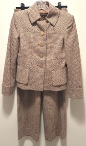 lot 66 image: Escada Stunning Two Piece Suit with Brown and Red Houndstooth