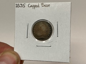 lot 17 image: 1835 Capped Bust Silver Dime