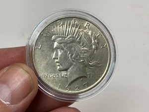 lot 43 image: 1927-D Peace Silver Dollar