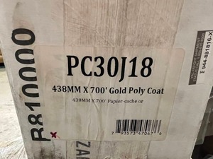 lot 25 image: 2 Rolls of 700 Gold Poly Coat Paper