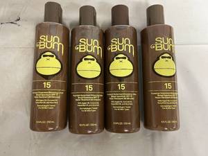 lot 46 image: 4 Bottles of SunBum SPF 15 Browning Lotion