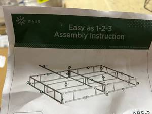 lot 73 image: Zinus Queen Sized Metal Box Spring