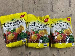 lot 74 image: 3 Bags of Jiffy Natural & Organic Seed Starting Mix