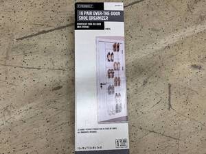 lot 82 image: Everbilt 16 Pair Over-The-Door Shoe Organizer