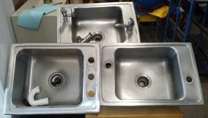 lot 23 image: Stainless Steel Sinks (3)