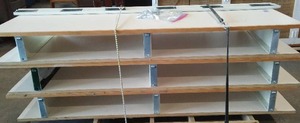 lot 24 image: Divided Shelving Stand.