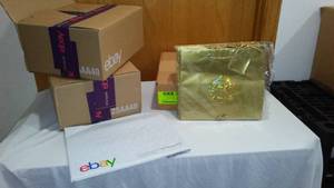 lot 740 image: eBay Bubble Mailers And Christmas Bags.