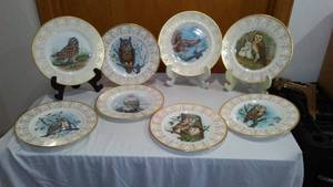 lot 744 image: The Edward Marshall Boehm Owl Plate Collection. (8)