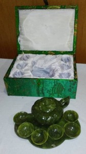 lot 745 image: Asian Jade Tea Set.