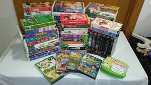 lot 777 image: Large lot Family Friendly VHS Movies, Some DVD.