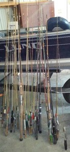 lot 56 image: Assorted Fishing Rods