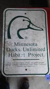 lot 111 image: MN Ducks Unlimited Metal Sign, 12 In. W X 18 In. T