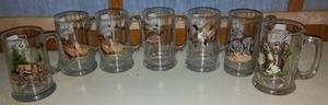 lot 122 image: Set of 7 Schmidt Beer Collector Mugs with Wildlife Artwork