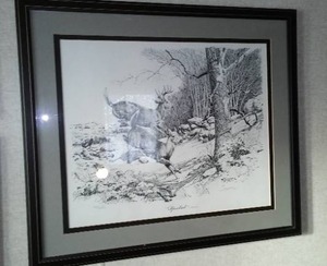 lot 151 image: Limited Edition Framed Art Spooked by Dirk S. Platt