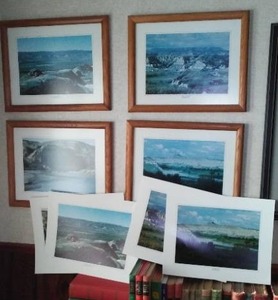 lot 152 image: Collection of Framed and Unframed Landscape Prints from Badlands Series