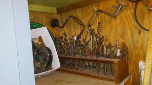 lot 183 image: Collection of Vintage Hand Tools Including Drills, Bits, and Accessories