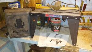 lot 193 image: Sears Craftsman Router Table (Model No. 25444)  and Router.